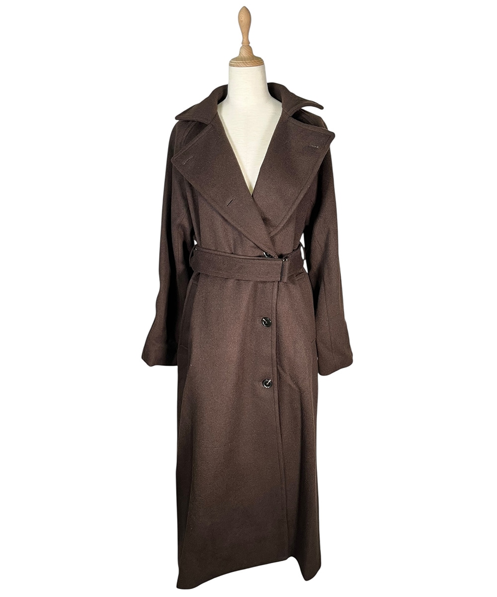 ウールベルテッドロングコート - 12Twelve Agenda(トゥエルブ