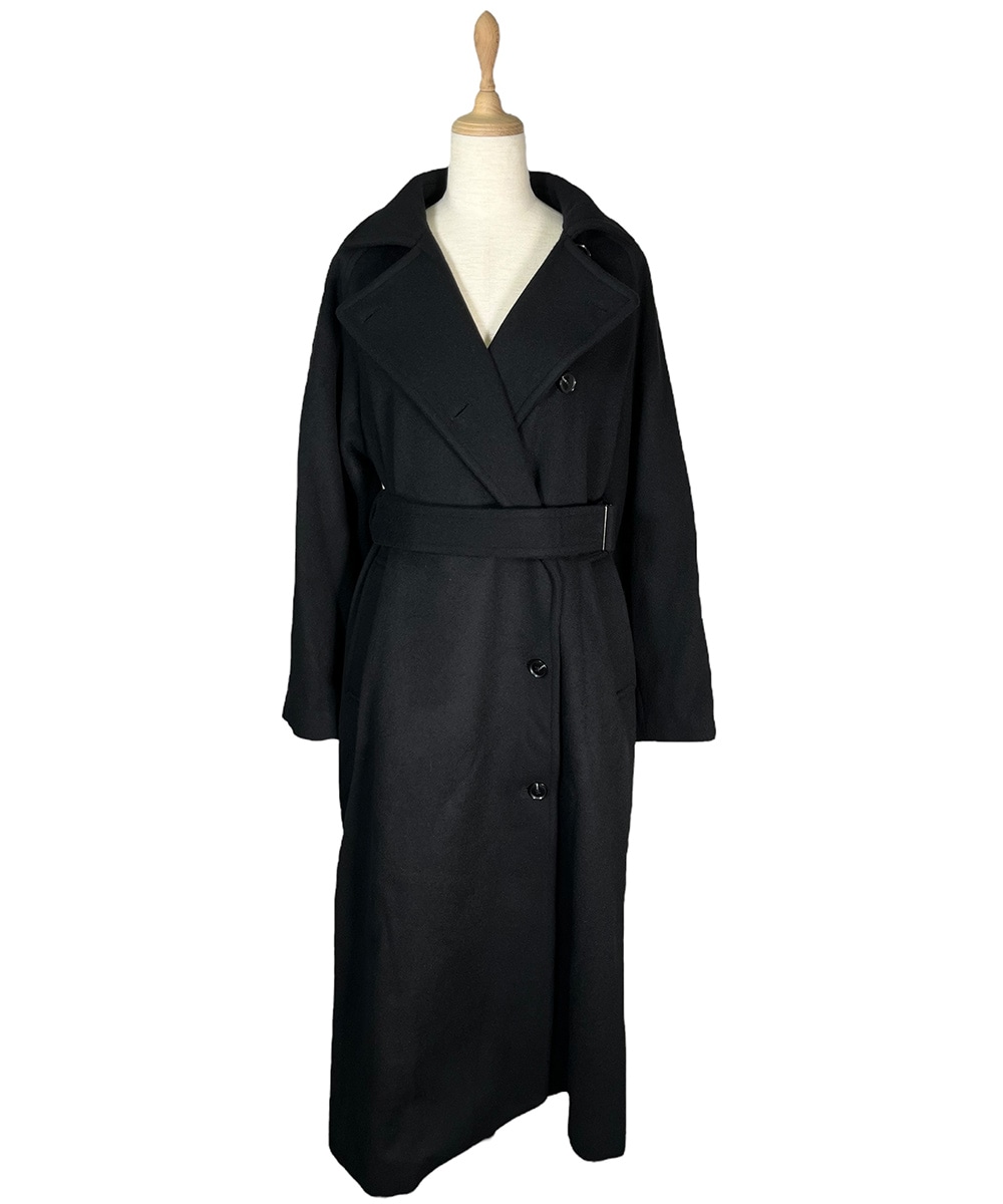 ウールベルテッドロングコート - 12Twelve Agenda(トゥエルブ