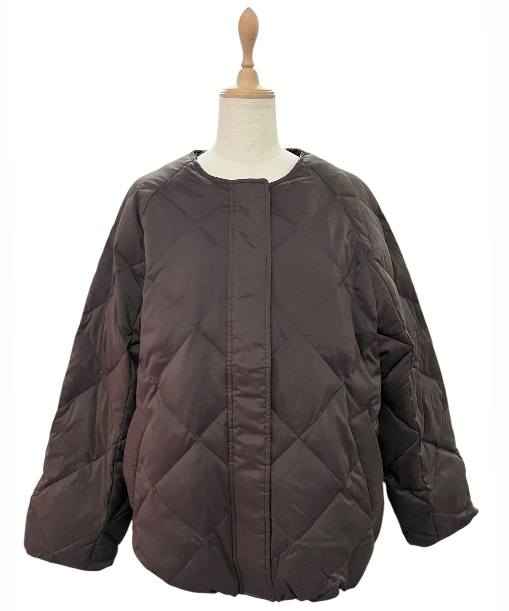 ストレッチタフタノーカラーダウンコート - 12Twelve Agenda