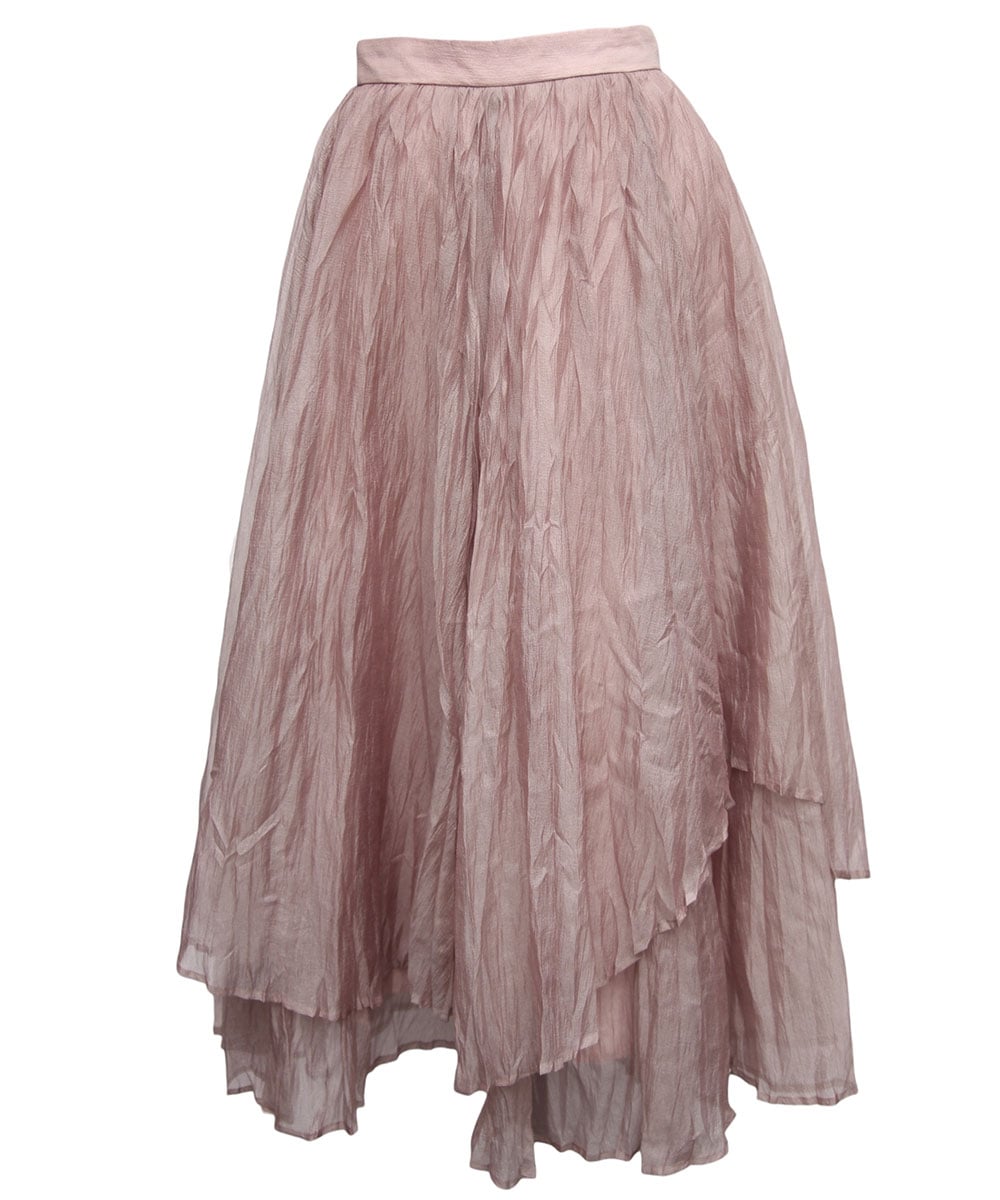 SALE】グロッシーワッシャープリーツレイヤードスカート - 12Twelve