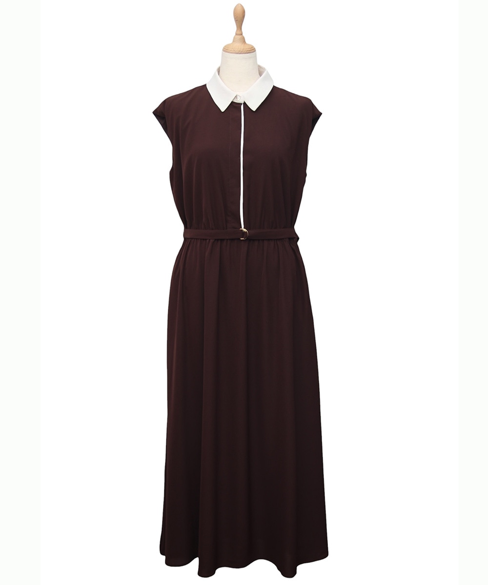 SALE】【接触冷感】クールタッチ配色シャツワンピース - 12Twelve