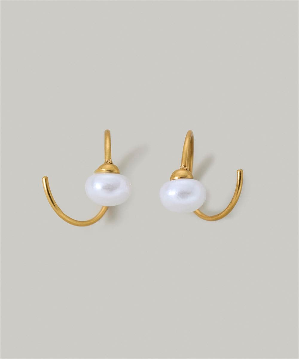 ピアス（両耳用） パール サークルピアス