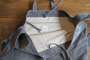 洗える革のビッグ2wayショルダーバッグ グレー / T23015 Gray | 新商品