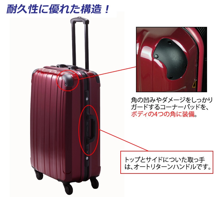フレームタイププロテクトPG2ハードキャリー・Mサイズ スーツケス 