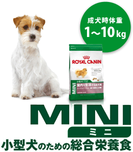 ミニ　小型犬のための総合栄養食　成犬時体重1〜10kg