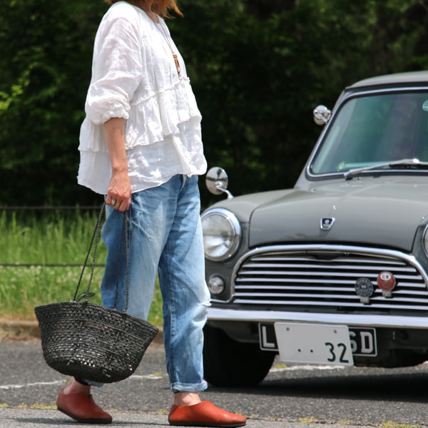 Sans Arcidet(サンアルシデ)のかごバッグラフィアトートバッグCAP BAG S