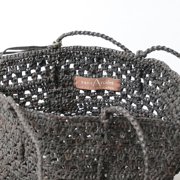 Sans Arcidet(サンアルシデ)のかごバッグラフィアトートバッグCAP BAG S