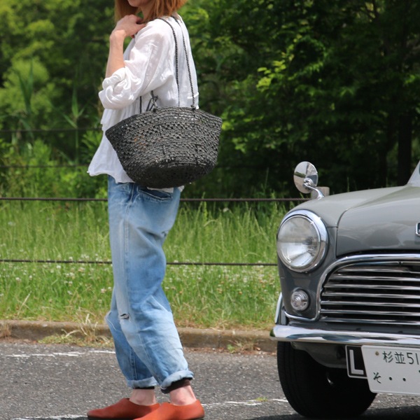 Sans Arcidet(サンアルシデ)のかごバッグラフィアトートバッグCAP BAG S