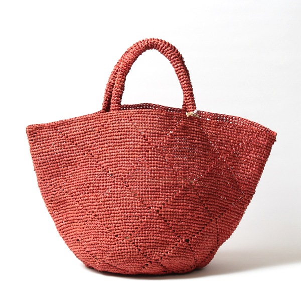 Sans Arcidet(サンアルシデ)のかごバッグラフィアトートバッグKAPITY BAG MEDIUM MC K