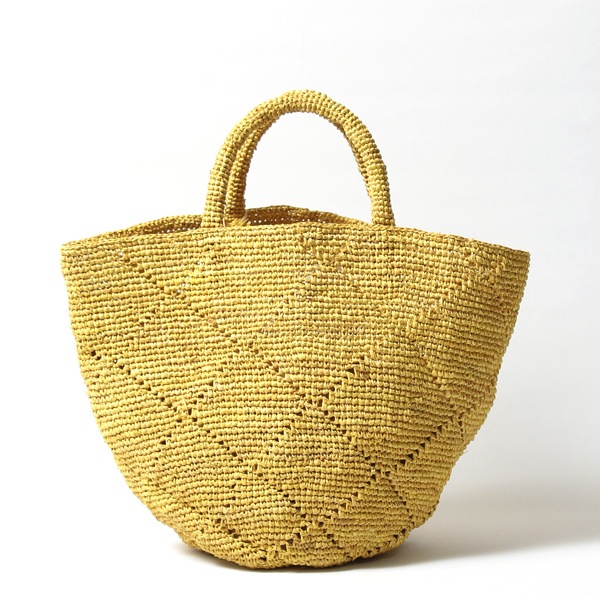 Sans Arcidet(サンアルシデ)のかごバッグラフィアトートバッグKAPITY BAG MEDIUM MC K