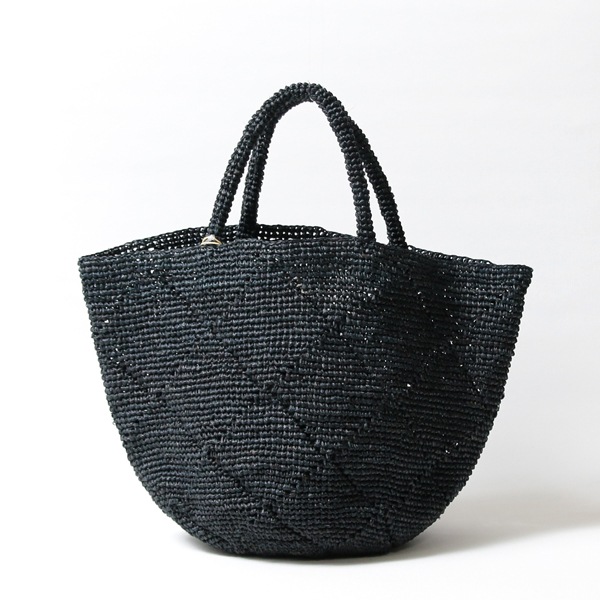 Sans Arcidet(サンアルシデ)のかごバッグラフィアトートバッグKAPITY BAG MEDIUM MC K