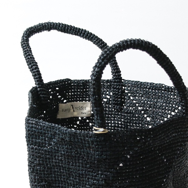 Sans Arcidet(サンアルシデ)のかごバッグラフィアトートバッグKAPITY BAG MEDIUM MC K