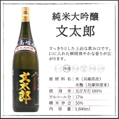 純米大吟醸 文太郎 1800ml【酒造蔵 文太郎】 ｜鳥取の特産品お取り寄せ