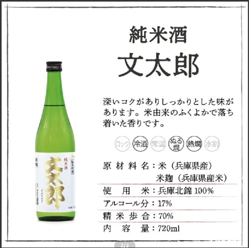純米酒 文太郎 720ml【酒造蔵 文太郎】 ｜鳥取の特産品お取り寄せ通販