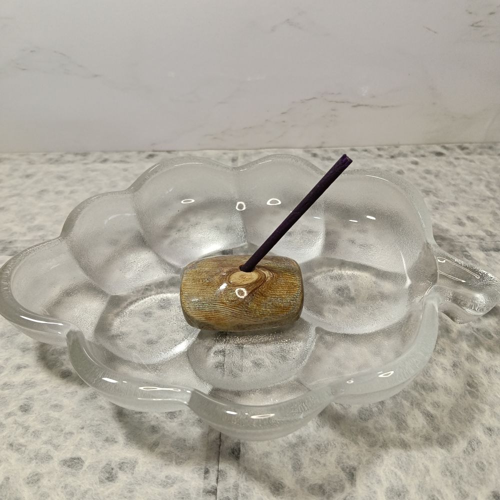 63 レア品！青珊瑚(レインボーコーラル)の印材、原木 希少虹色珊瑚のお香立て【岡田黒珊瑚工房】 ｜鳥取の特産品お取り寄せ