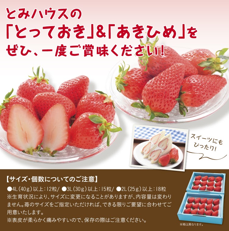 鳥取いちご｜味くらべ1kg【章姫・とっておき】DX とみハウス ｜鳥取の
