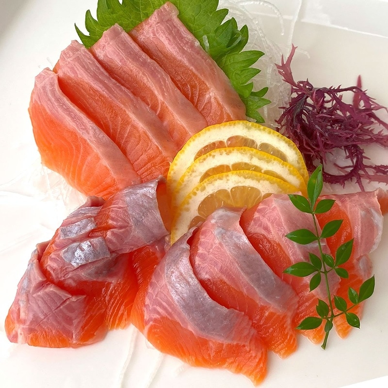 とっとり琴浦グランサーモン・お刺身用柵（冷凍）3パックといくら付 高