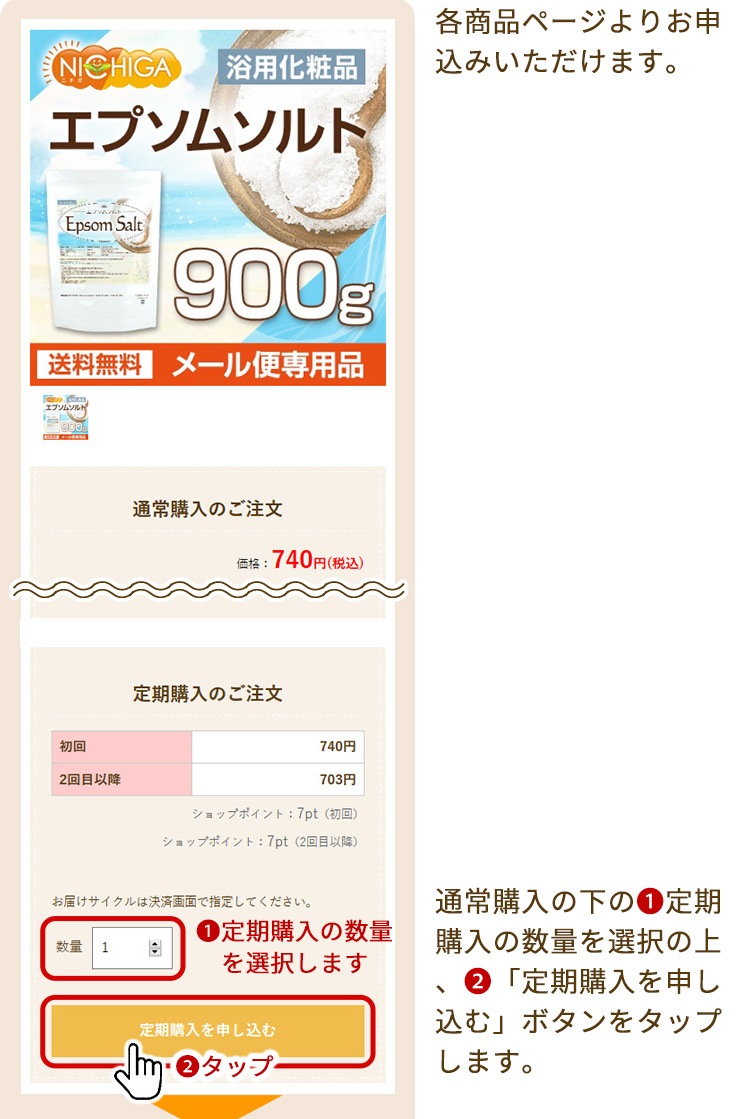 定期購入のご案内｜NICHIGAオンラインショップ