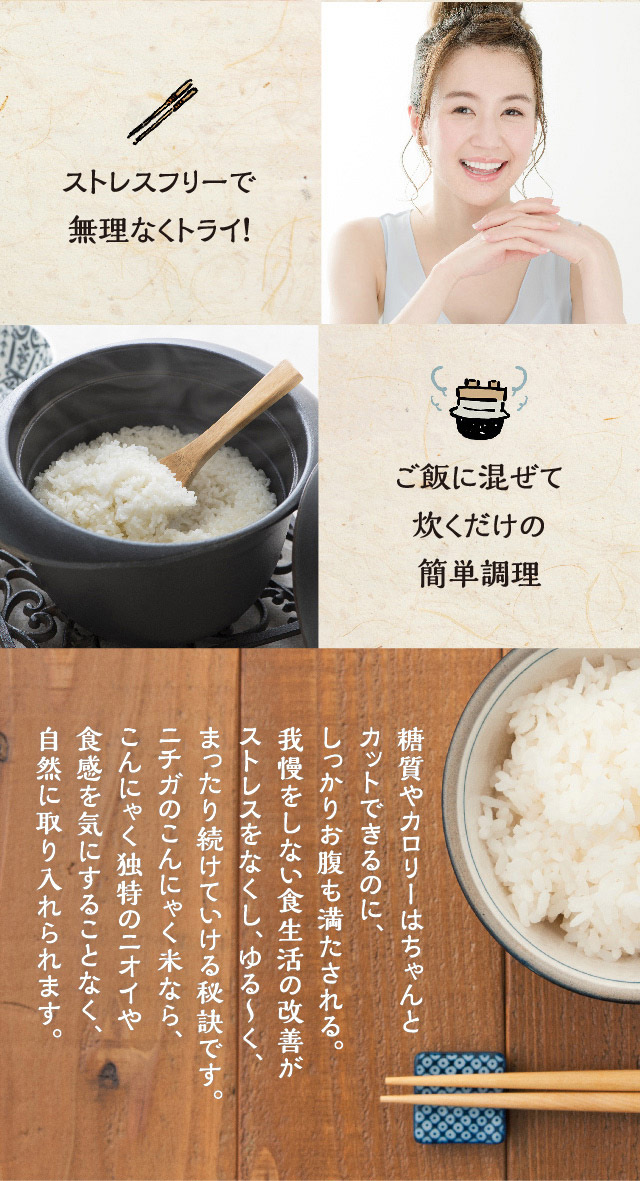 こんにゃく米 の販売 | 【NICHIGA（ニチガ）】 ☆エコ系洗剤