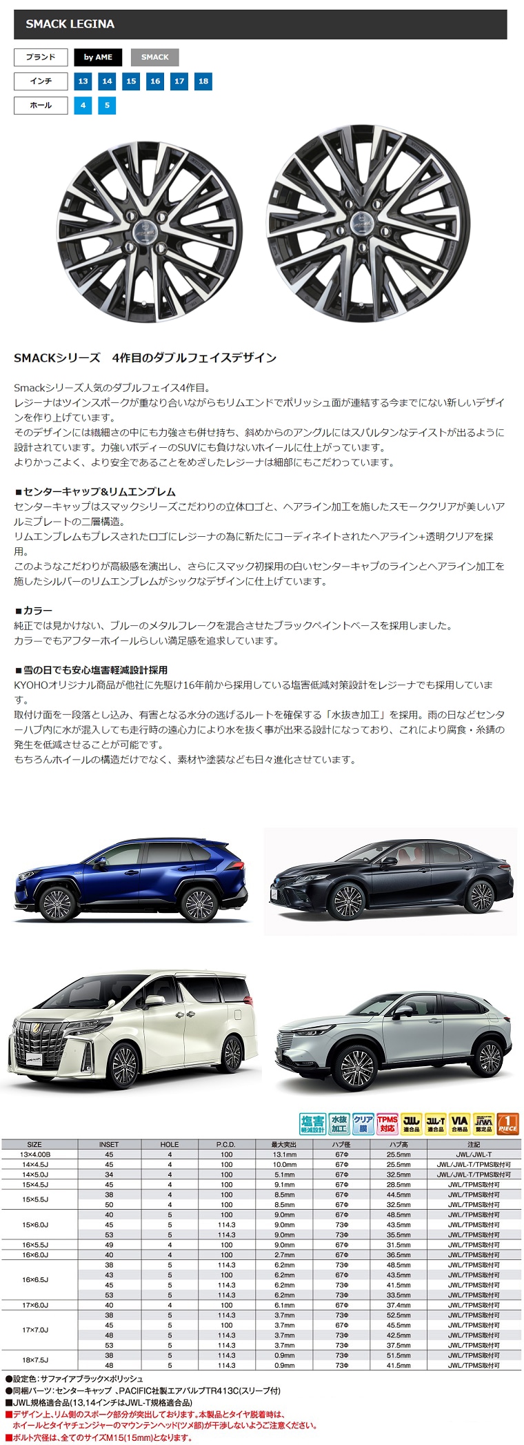 KYOHO FORTIBLE 18インチ 4本セット