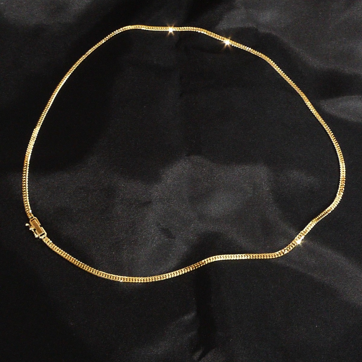 18金 喜平 6面 ダブル 9g 45cm 幅2.4mm ゴールド ネックレス 中折