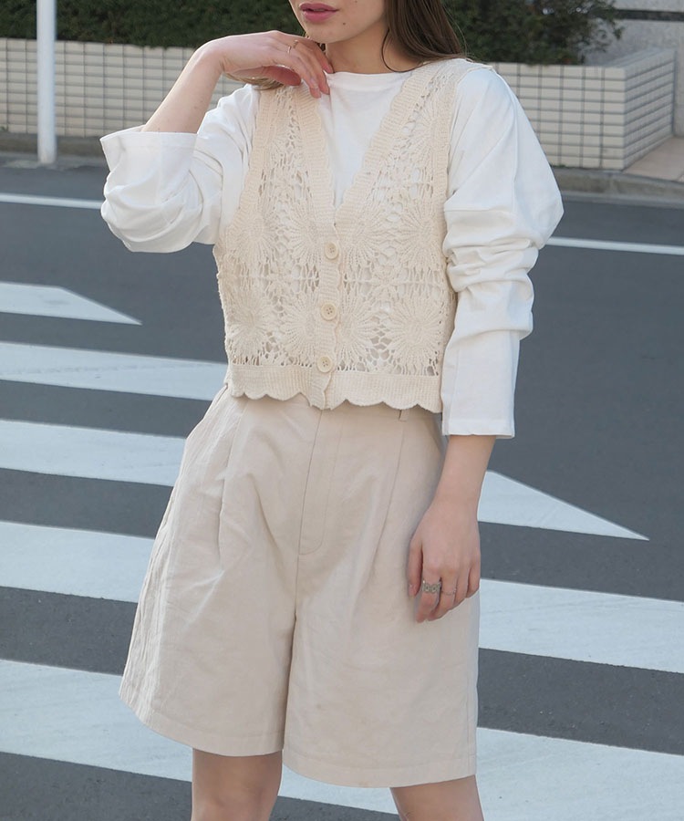 クロシェレースベスト | TOPS,ベスト | LOWY BY CORNERS
