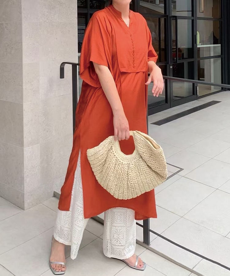 スラブジョーゼットカフタンシャツワンピース | ONE PIECE,ワンピース