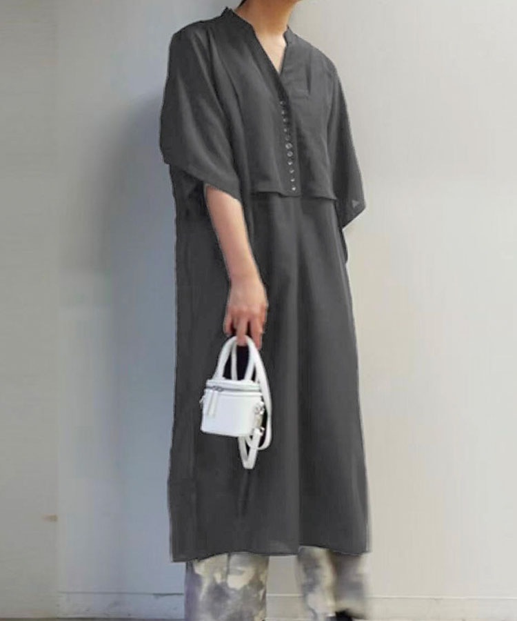スラブジョーゼットカフタンシャツワンピース | ONE PIECE,ワンピース