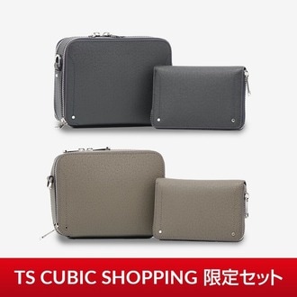 横型BOXミニショルダーとラウンド折財布2点セット