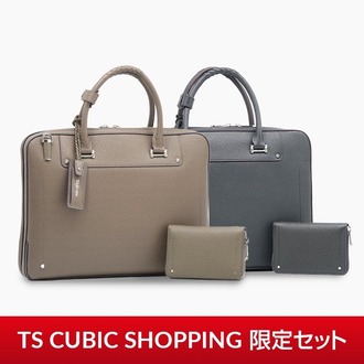 A4サイズブリーフケースとラウンド折財布2点セット