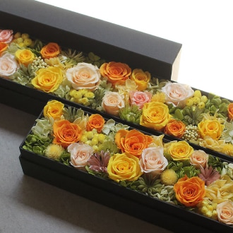 プリザーブドフラワー・ロングボックスアレンジメント 003