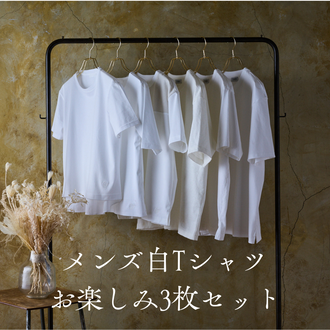 メンズ白Tシャツお楽しみ３枚セット