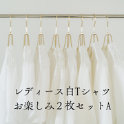 レディース白Tシャツお楽しみ２枚セットA