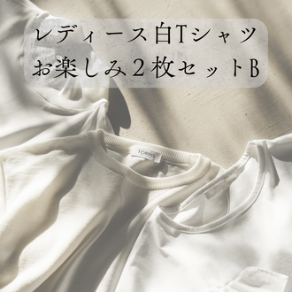 レディース白Tシャツお楽しみ２枚セットB