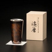  (15%off) 漆磨カップ　二重構造　ストレート　黒白檀