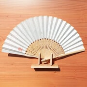富貴紙扇子 通常サイズとほんのり小さめサイズ　無地2本セット