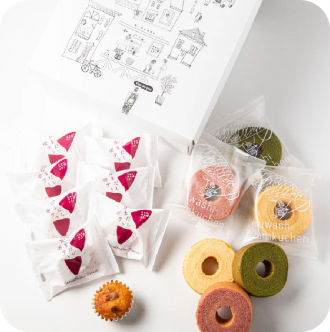 釜だしポテト8個とバームクーヘン6個入りBOX