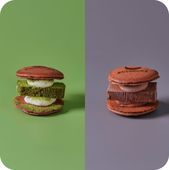 テリーヌどら焼き食べ比べ6個入り（大和抹茶3個・ショコラ3個）