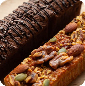 濃厚な2つのパウンドケーキ