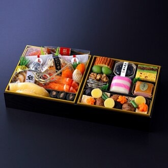 下鴨茶寮×カネシメ髙橋水産 冷凍コラボおせち二段(2～3人前)