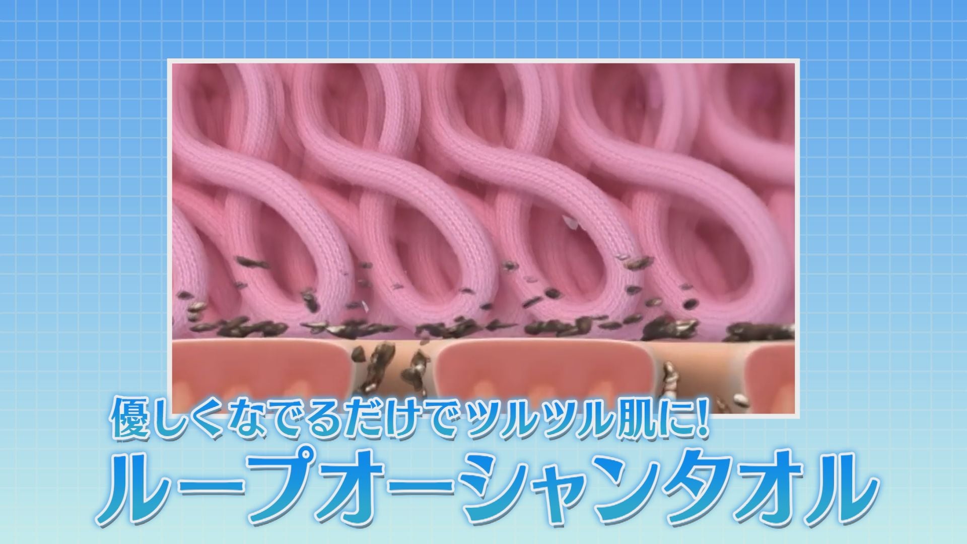 ゴムの吸着力と摩擦力でお肌をつるつるに!