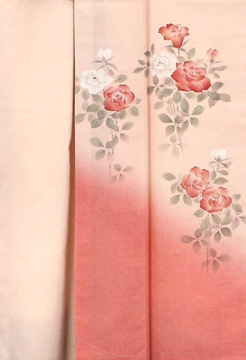 中古】 忠右衛門 紬付け下げ レディース 袷 正絹 リサイクル ピンク 