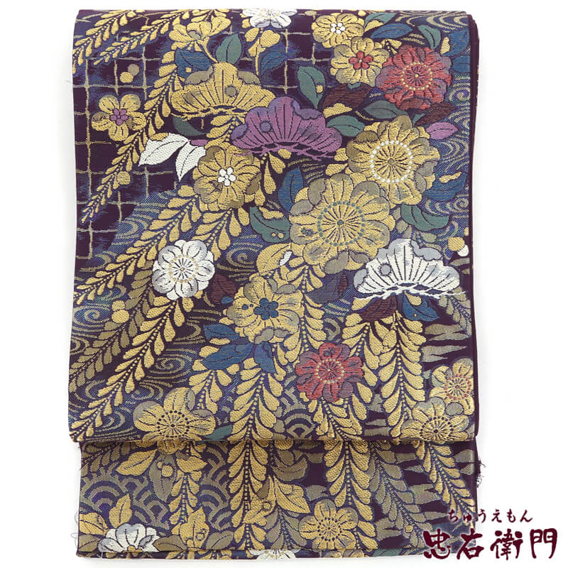 40％OFF】【秋フォーマルSALE】【中古】 金彩の辻が花文様の袋帯