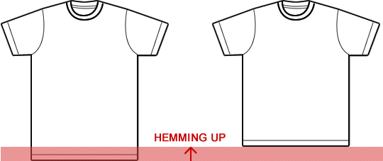 hem of a shirt