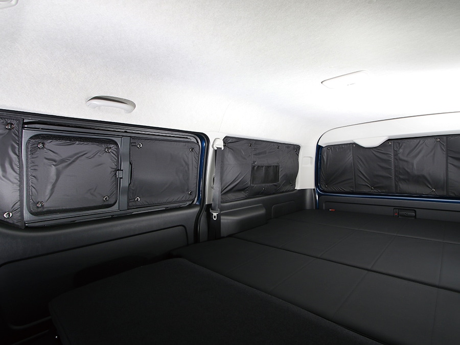 ユーアイビークル/UIvehicle ハイエース/HIACE　コンプリートカー フリースタイルパッケージ 遮光カーテン （リア5面）