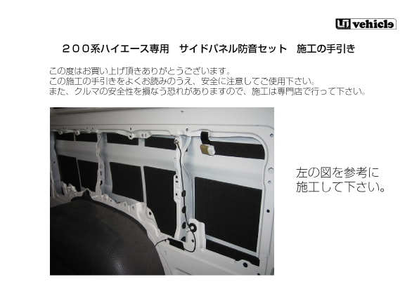 フェリソニ防音材 サイドパネル1台分