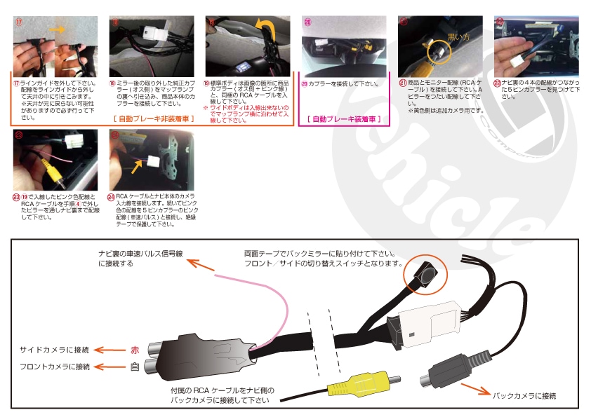 フロント／サイドカメラ切替ハーネス 取説