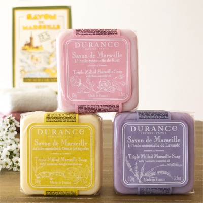 フランスの石鹸ブランド通販・デュランスからダマスクローズの香りのかわいい固形石鹸