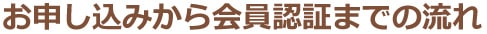 会員認証までの流れ