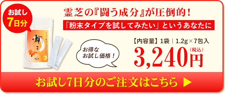 ガノデリン酸抽出霊芝「輝き」7日間お試し価格 購入